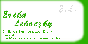 erika lehoczky business card